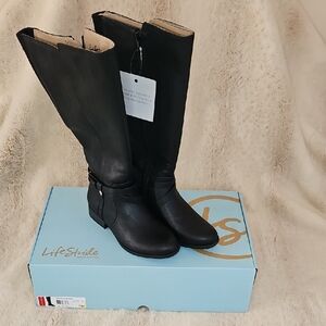 Life Stride Women's Knee High Black Boots